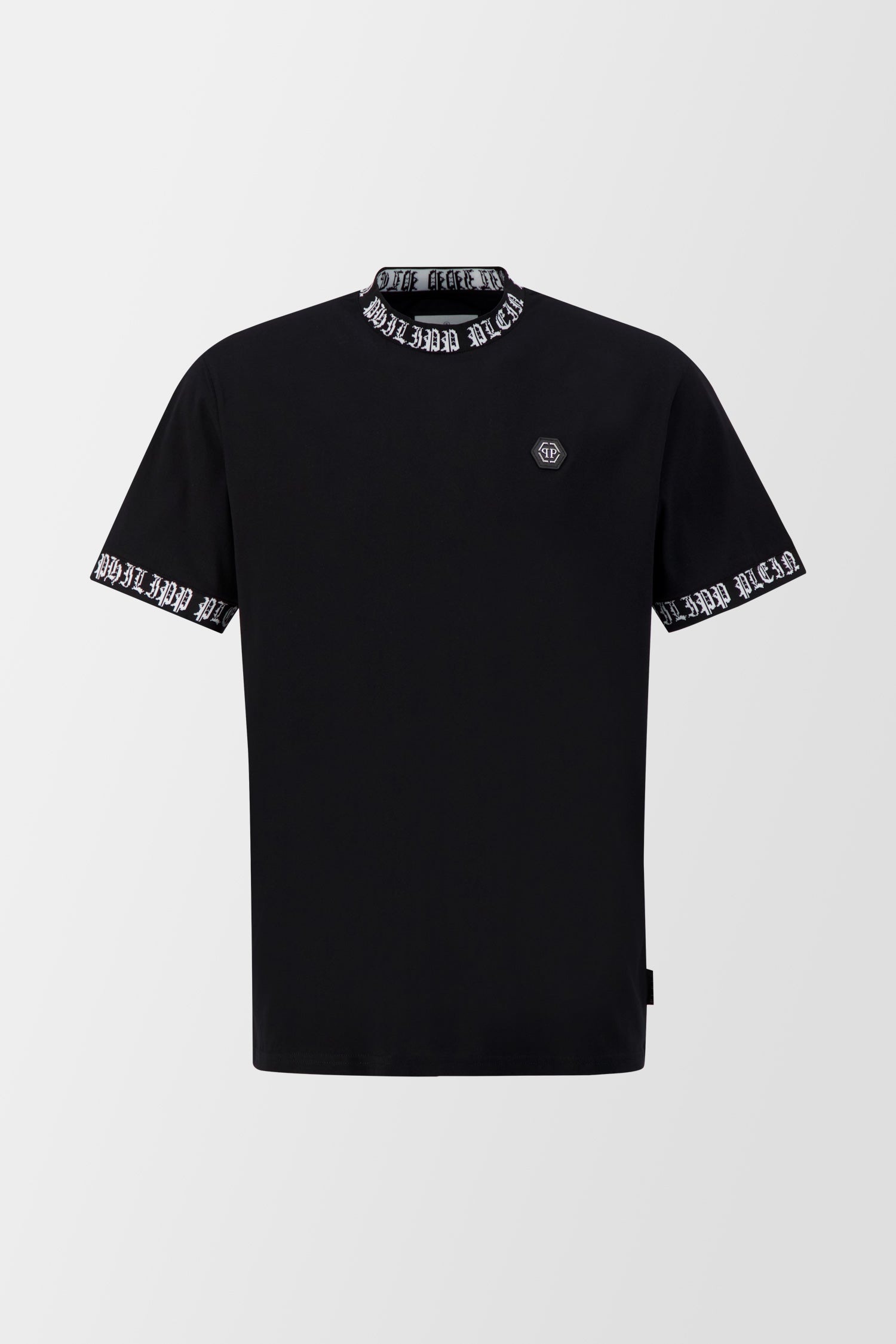Philipp Plein Black/White Round Neck T-Shirt