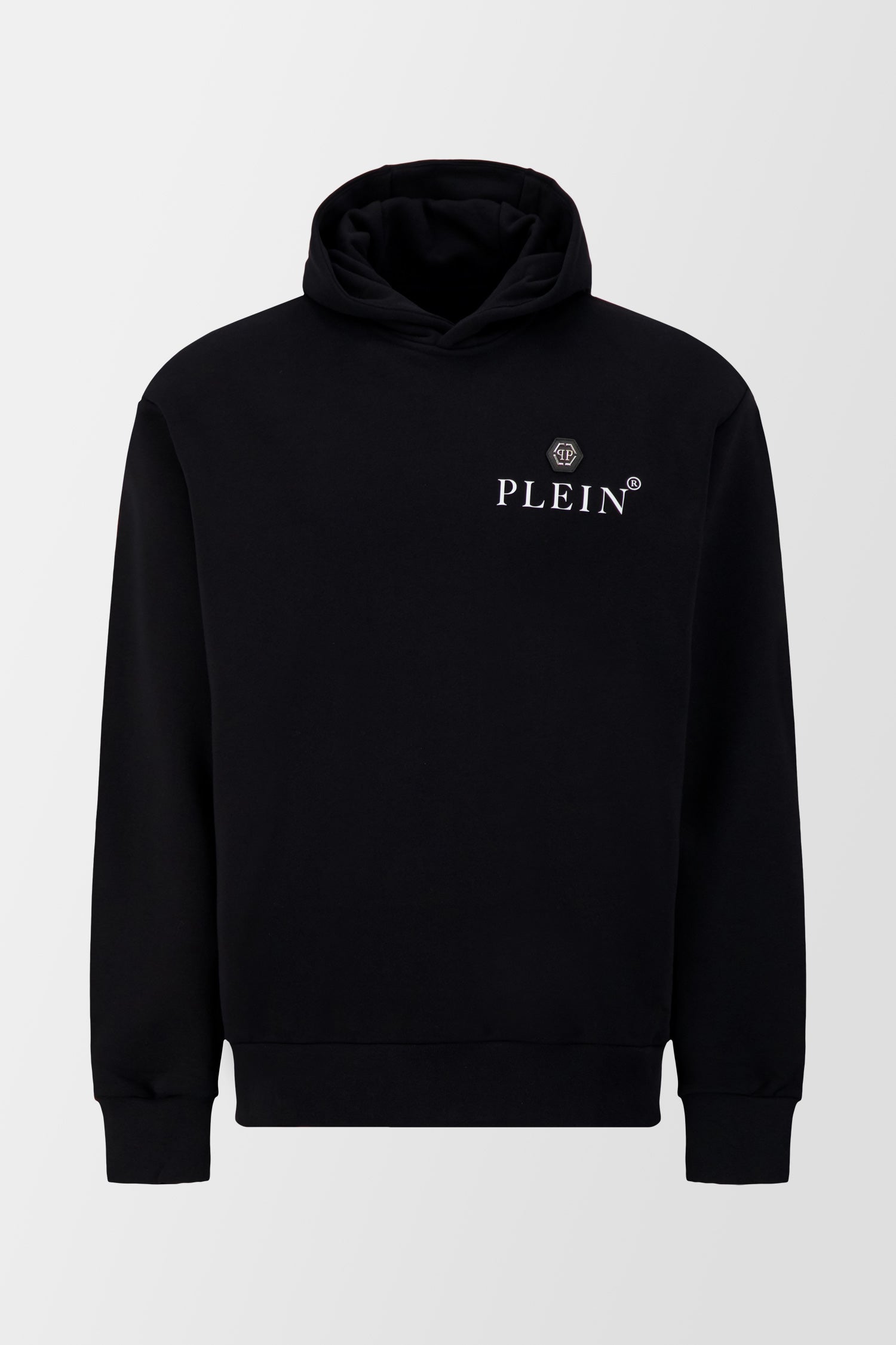 Philipp Plein Black Hexagon Hoodie Sweatshirt