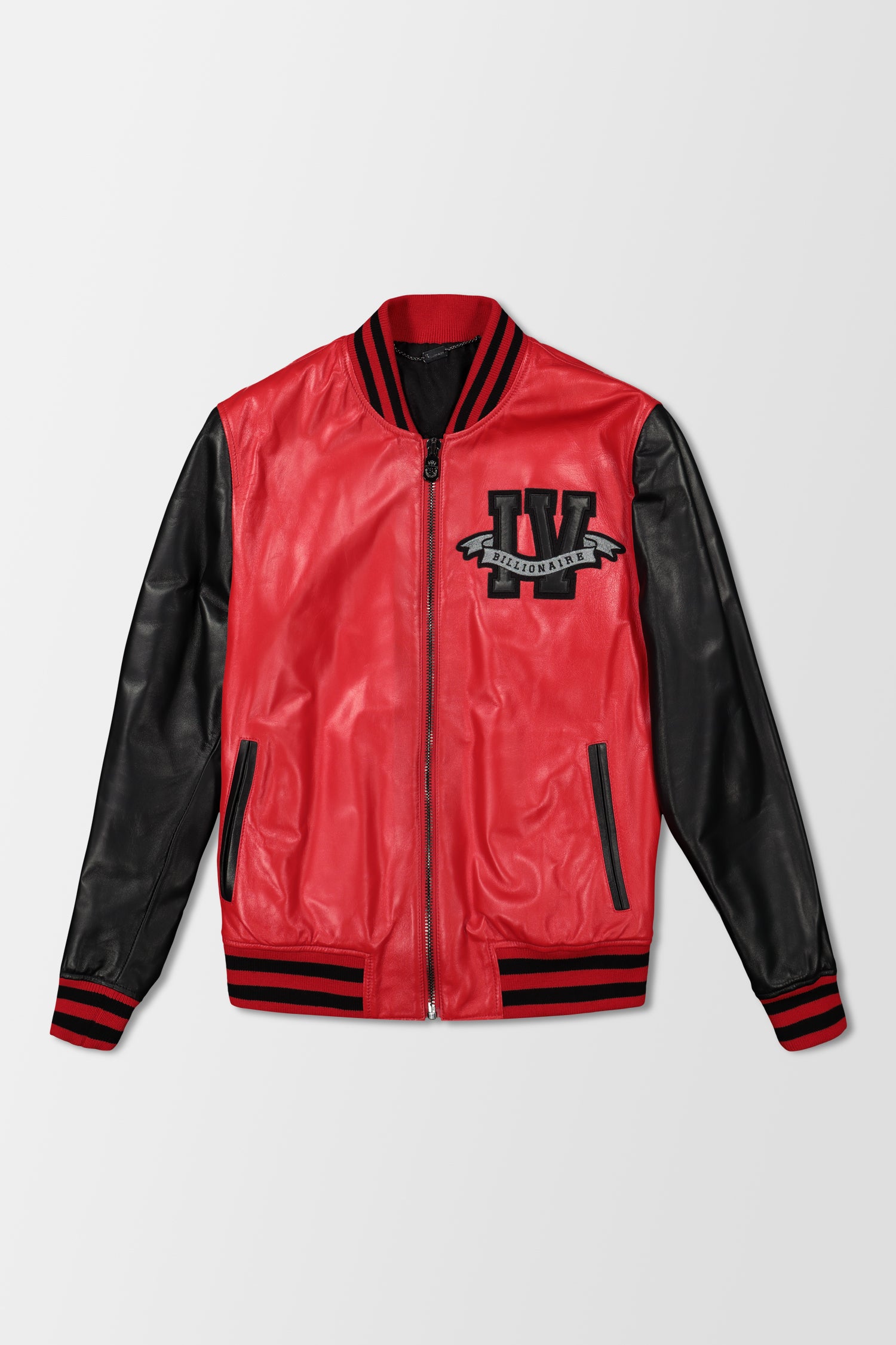 Boys red leather clearance jacket