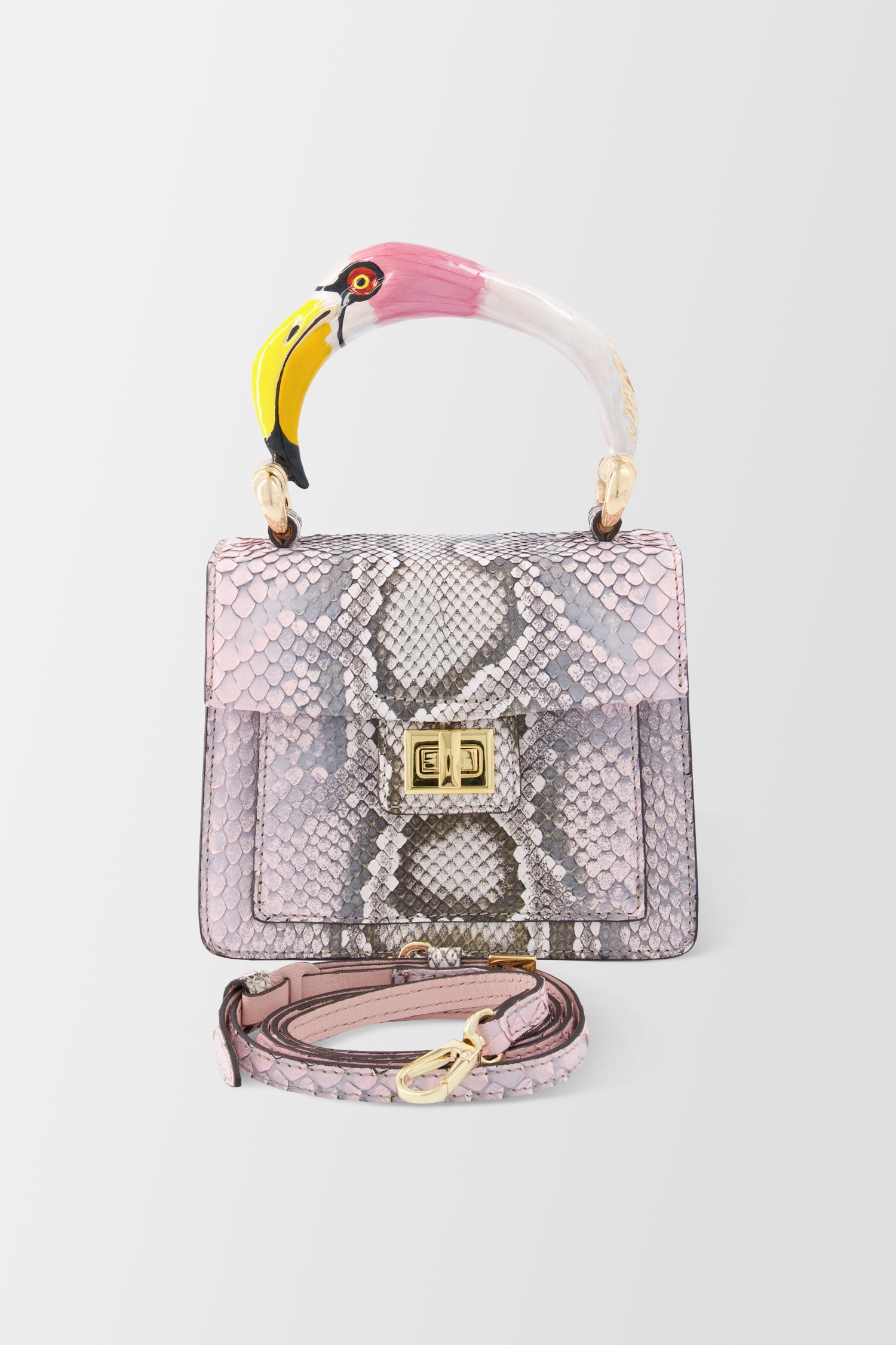 Krenoir Pink Ailsa Flamingo Mini Handbag
