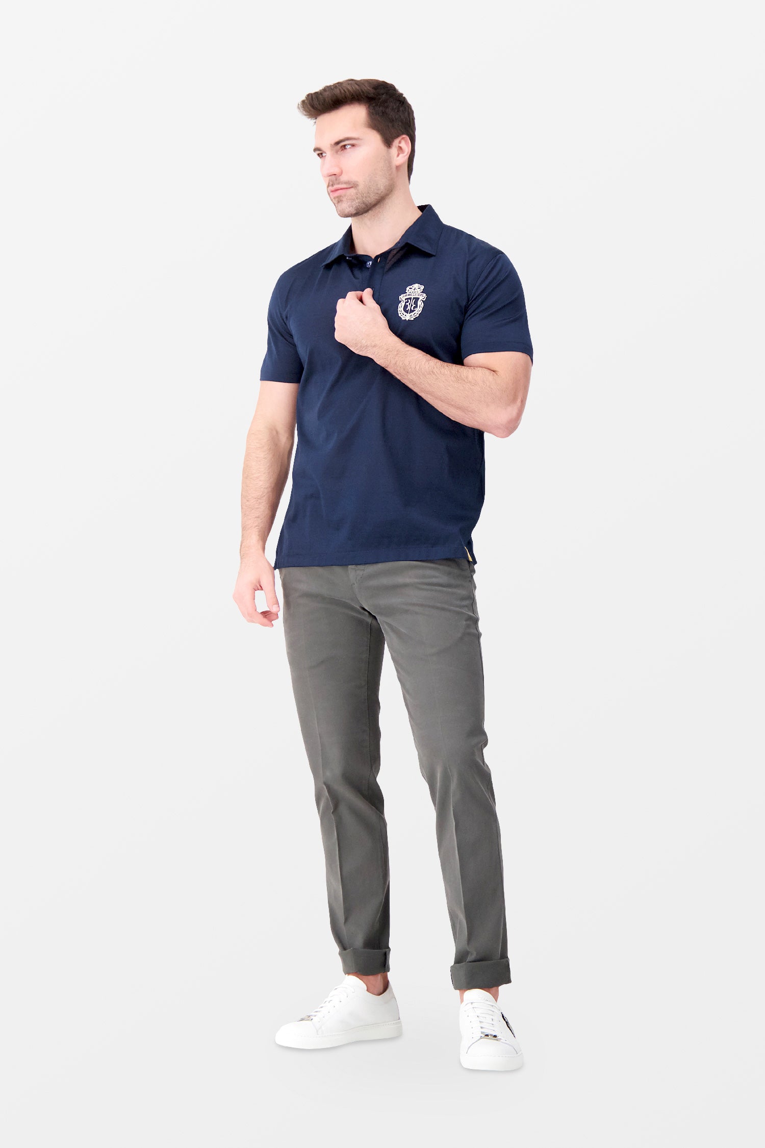 Billionaire Dark Blue Crest Polo