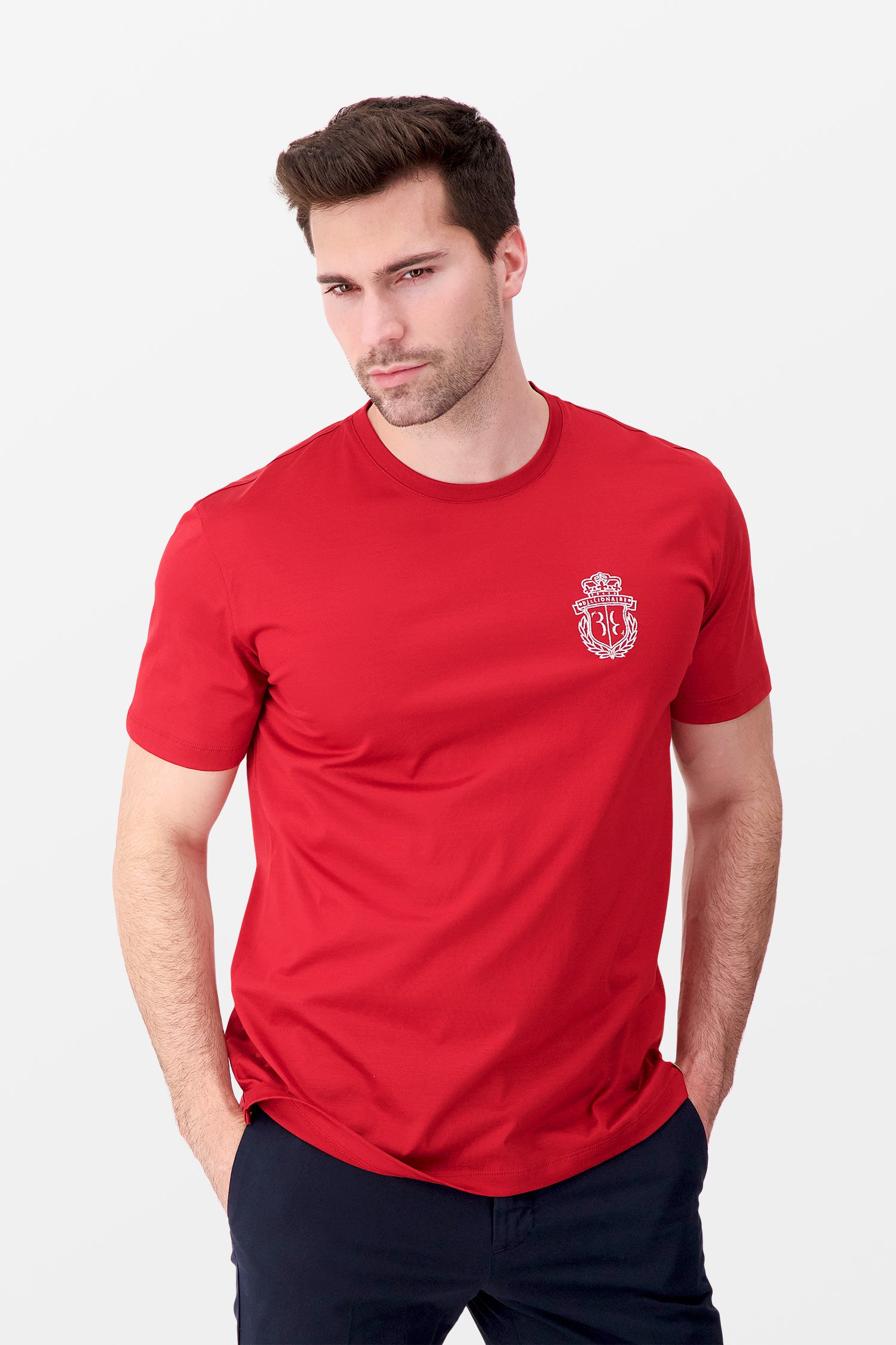 Billionaire Red SS Crest T-Shirt