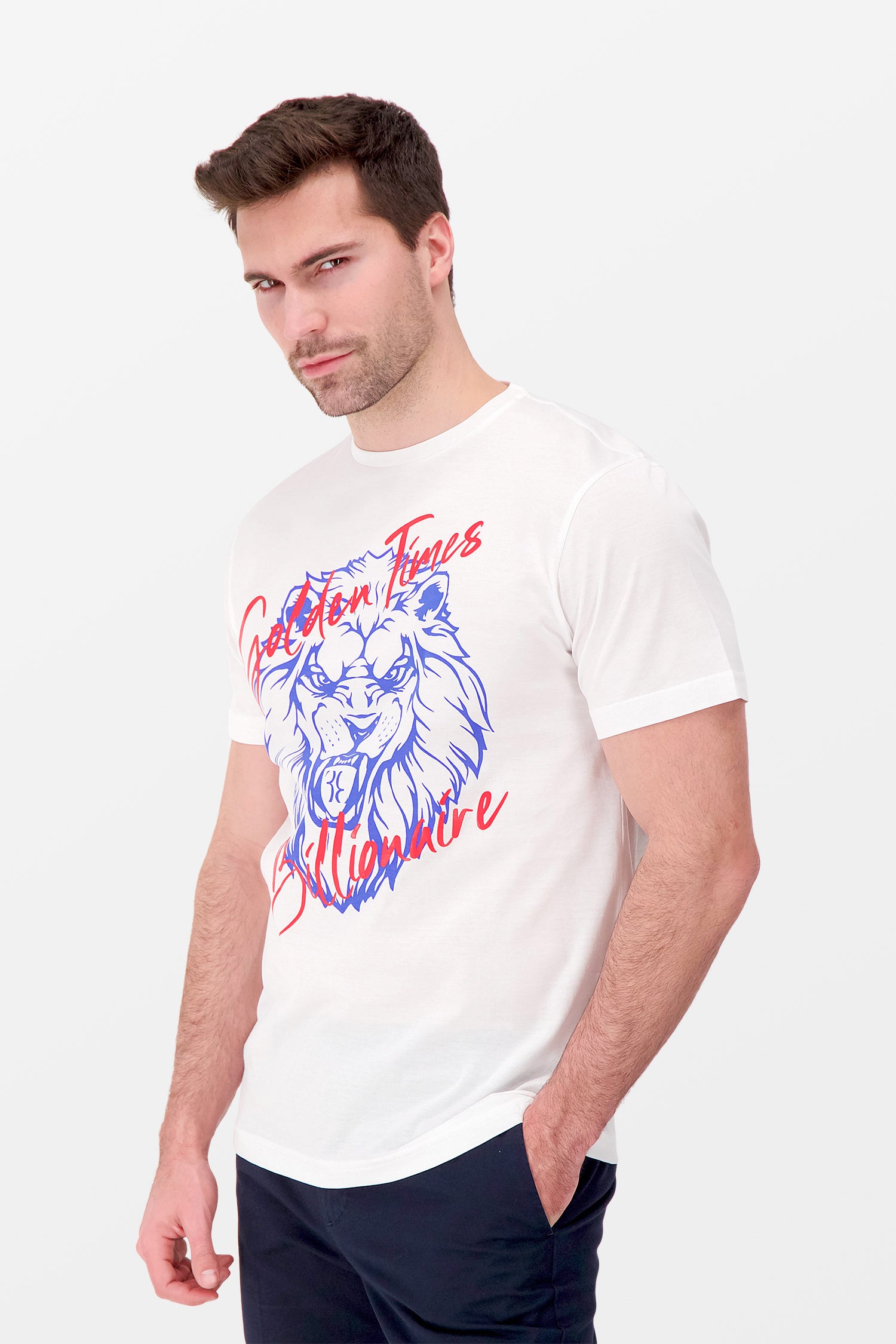 Billionaire White SS Lion Logo T-Shirt