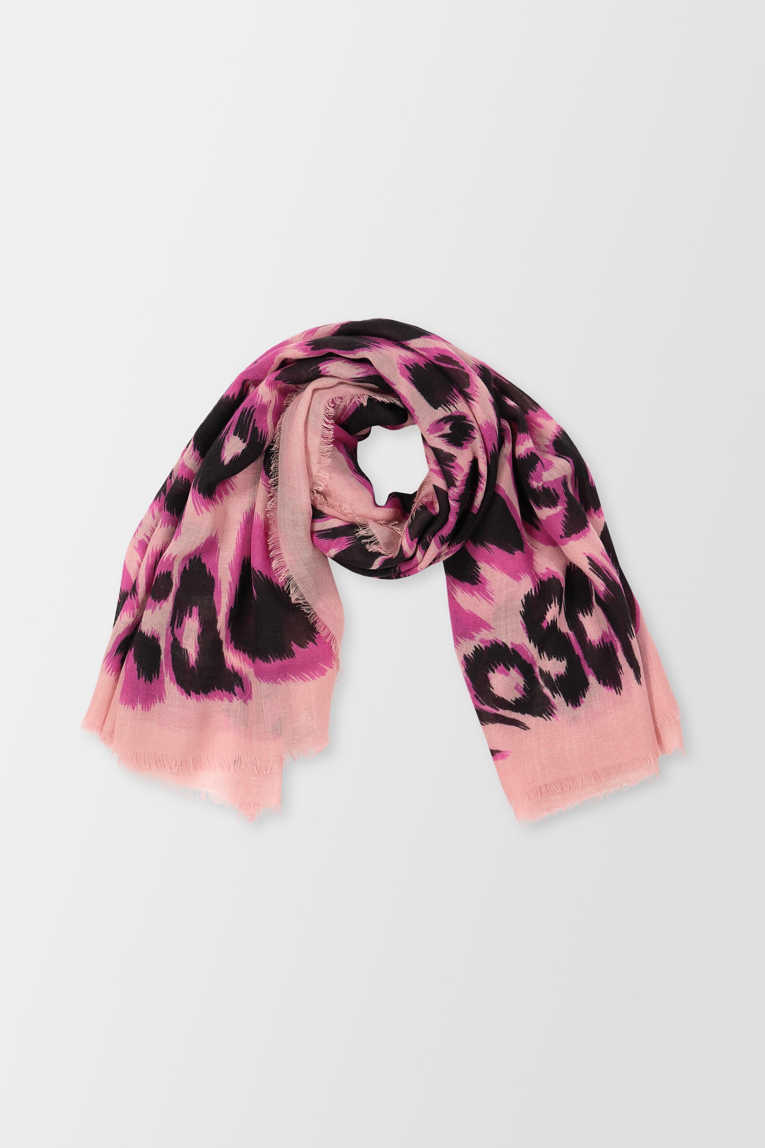 Moschino Pink Printed Scarf