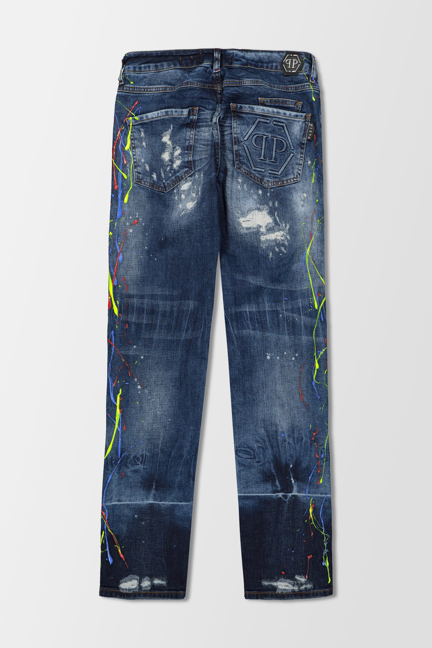 Philipp Plein Miss You Straight Supreme Painted Jeans