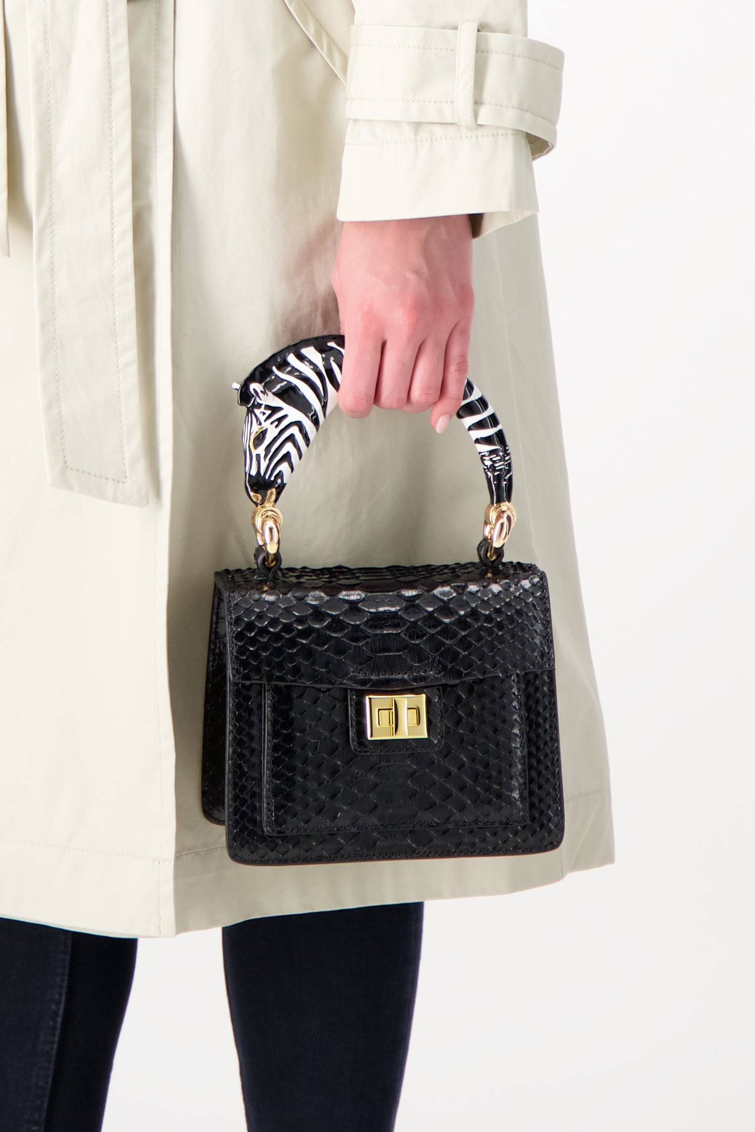 Krenoir Black Zebra Mini Kandie Handbag