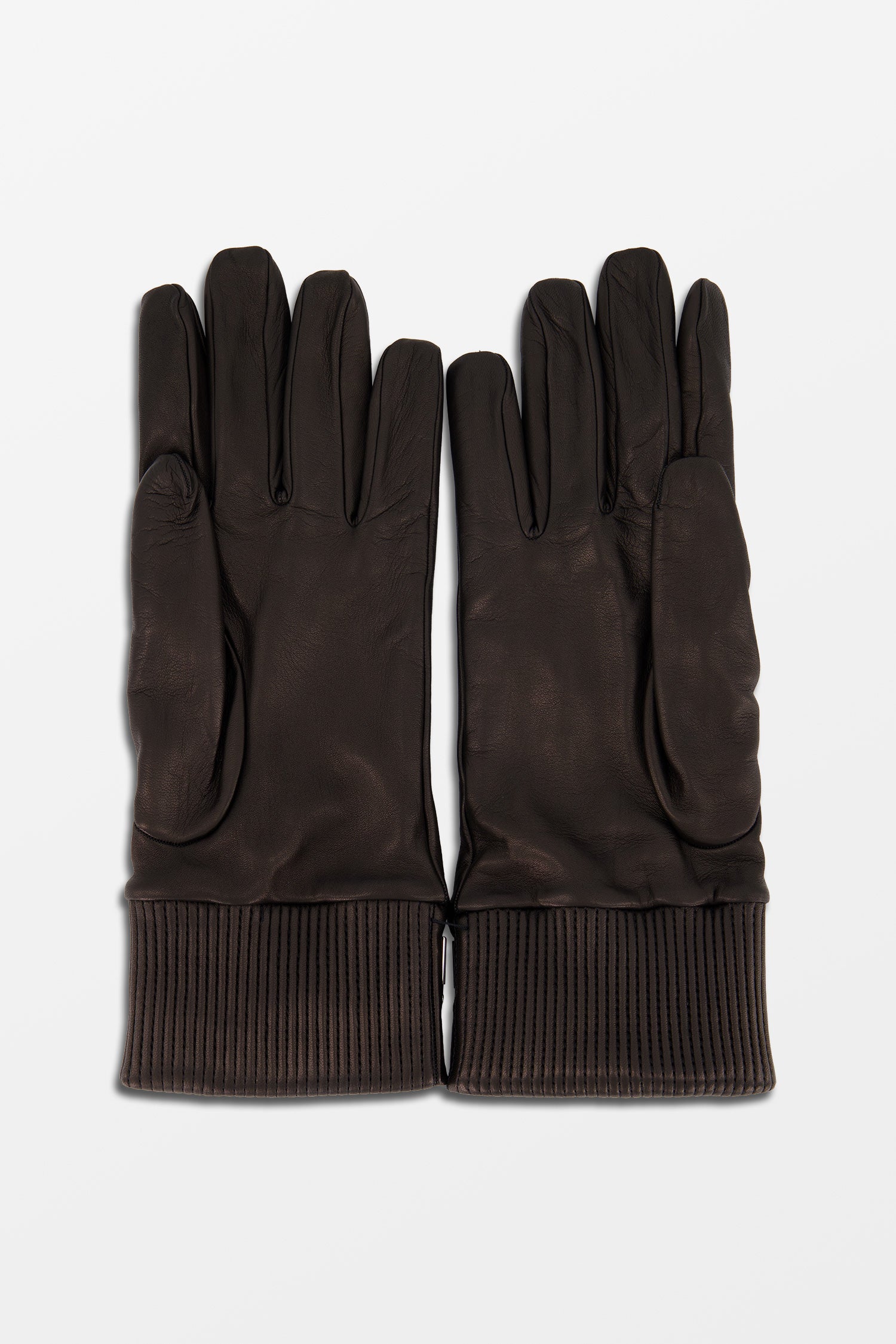 Zilli Leather Black Gloves
