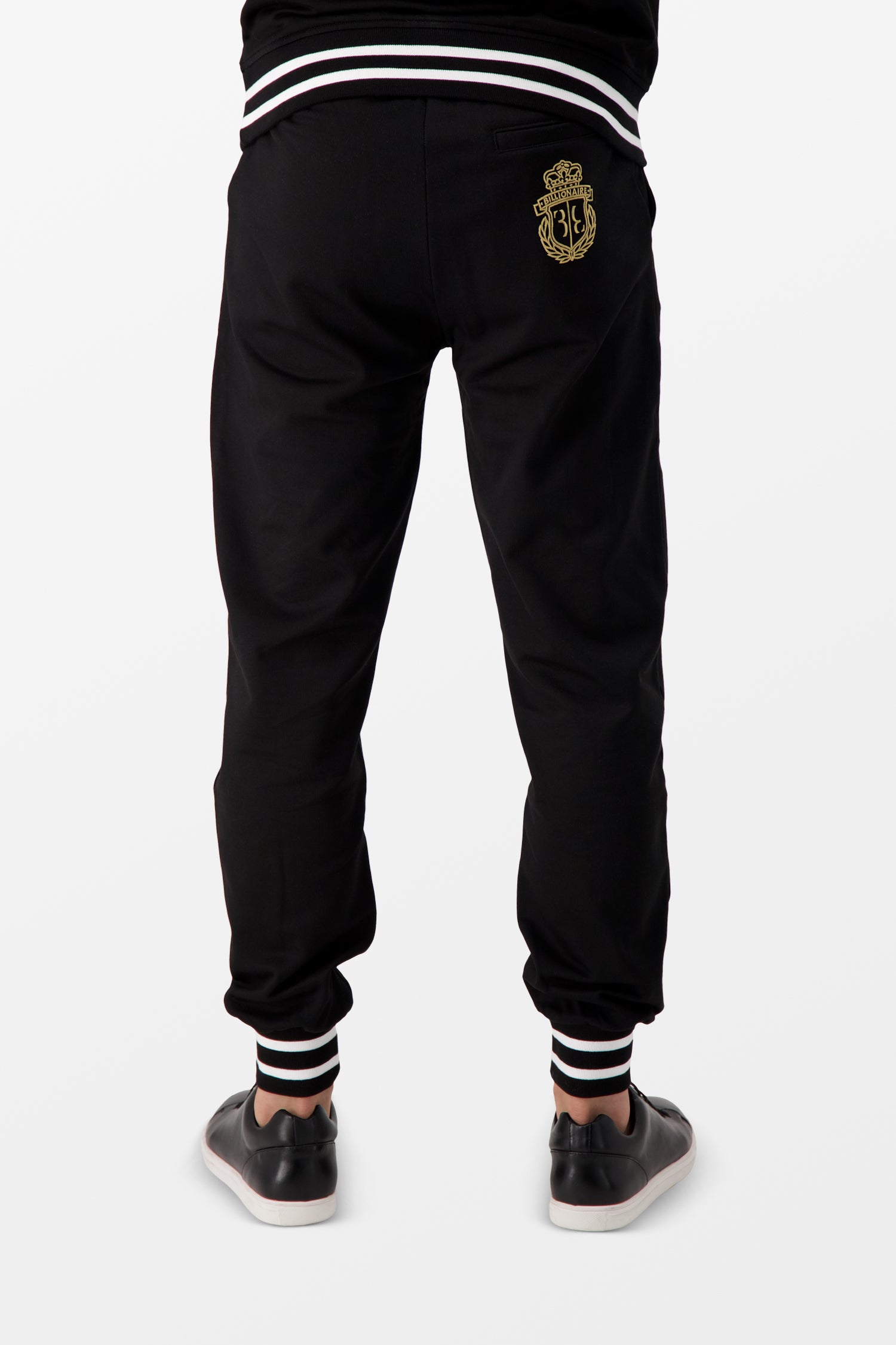 Billionaire Black/Gold Crest Jogging Trousers