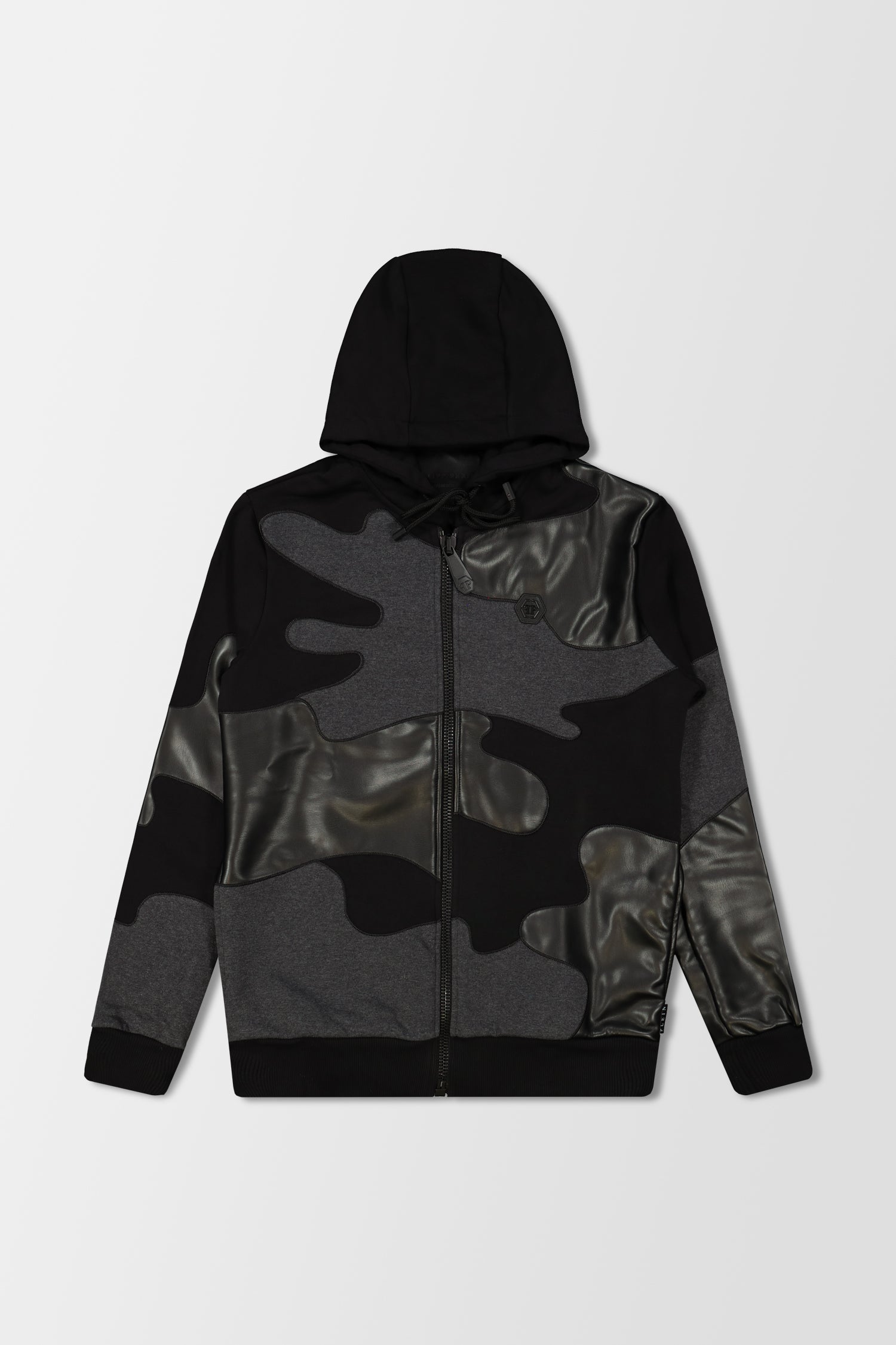 Philipp Plein Camouflage Black Hoodie Sweatjacket