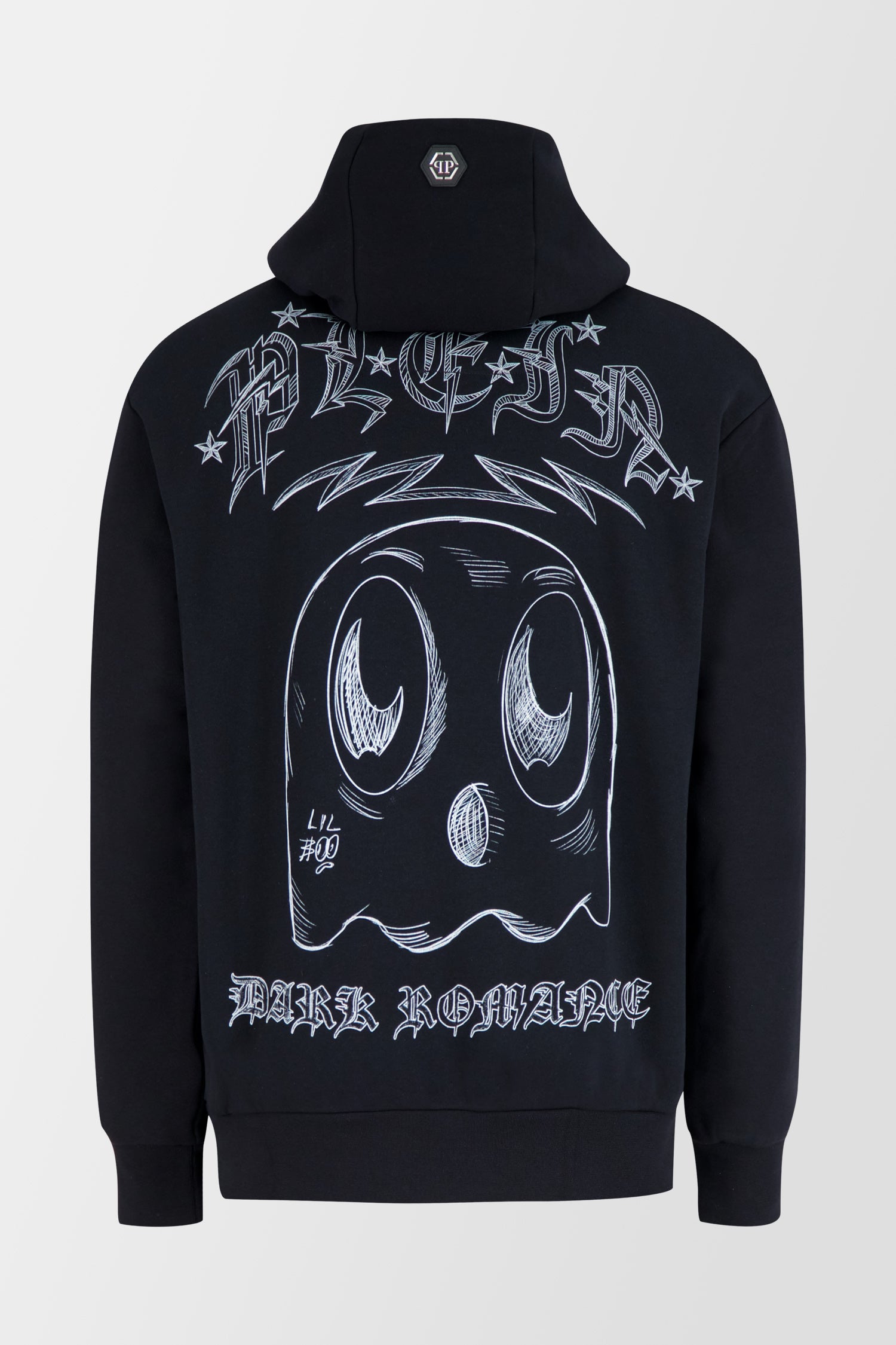 Philipp Plein Black Hoodie Monster Sweatshirt