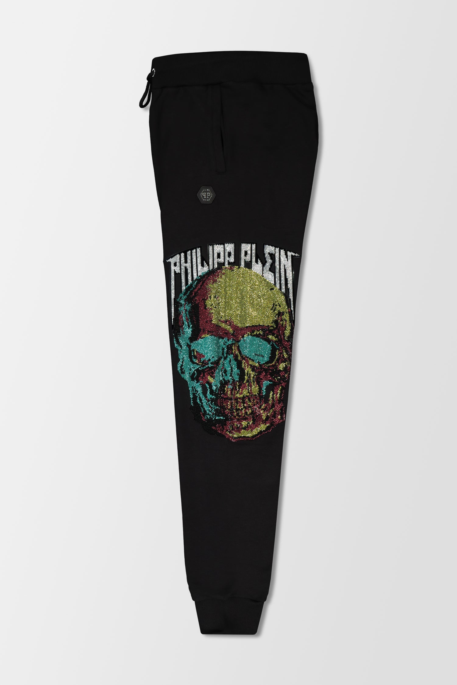 Philipp Plein Black Skull and Plein Jogging Trousers