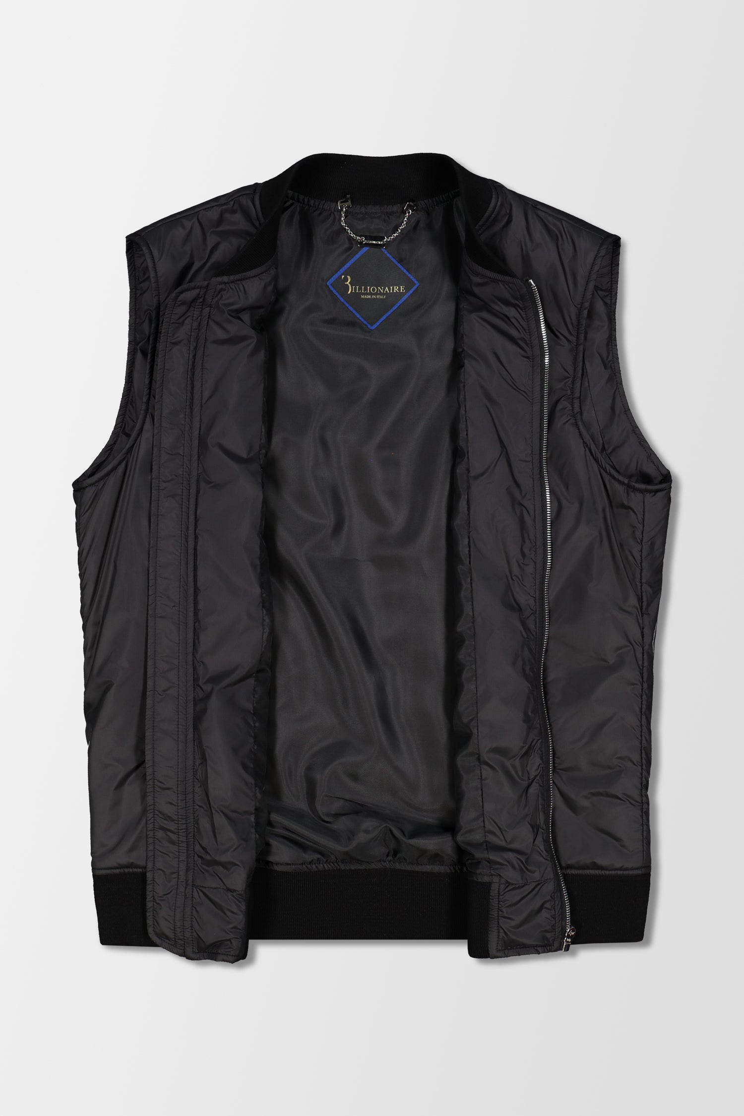 Billionaire Black/Nickel Statement Short Vest