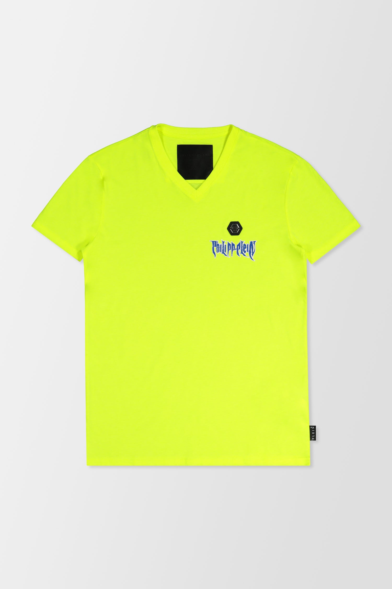 Philipp Plein Yellow SS Rock PP V-Neck T-Shirt