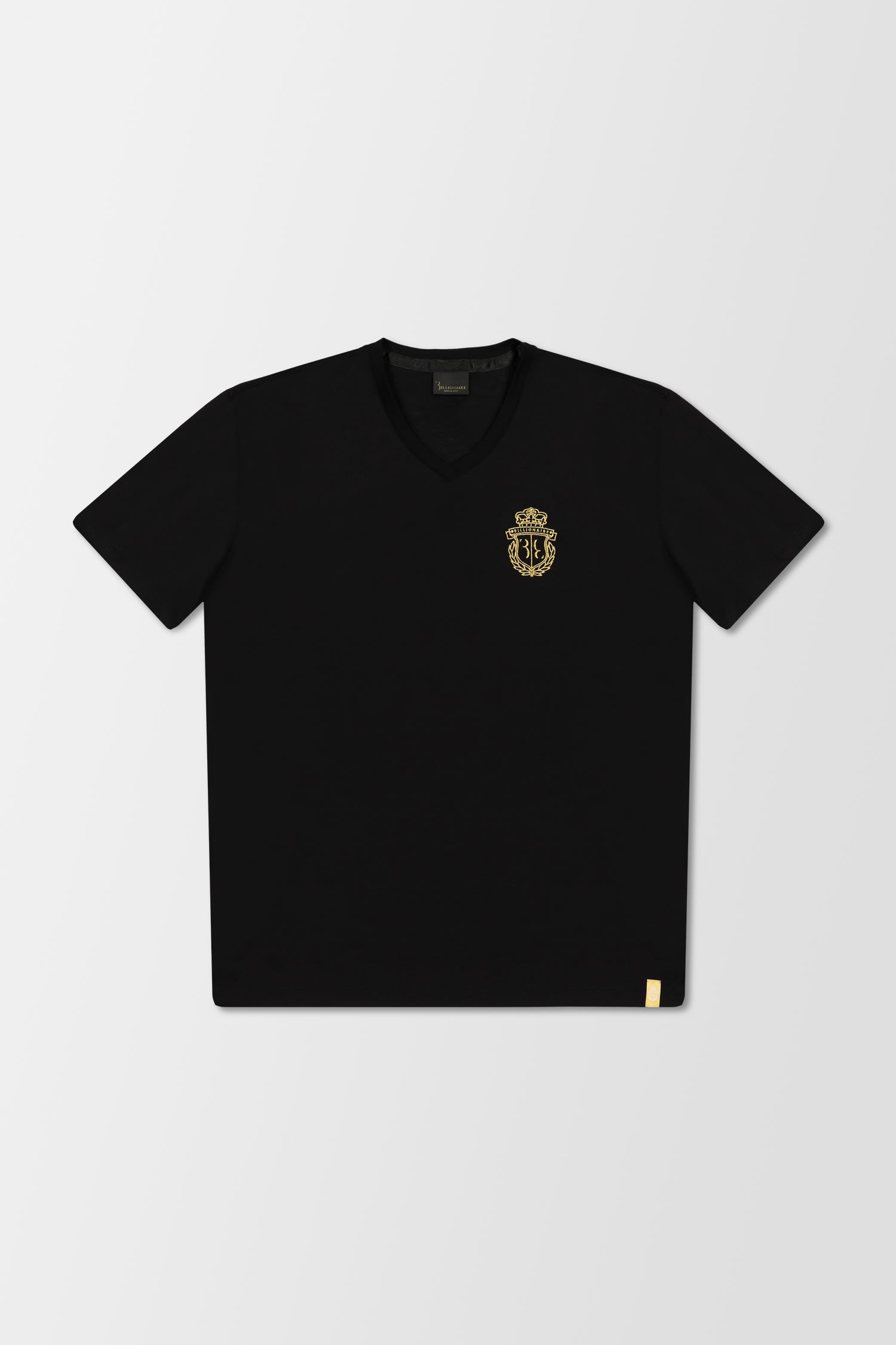 Billionaire Black Crest V-Neck T-Shirt