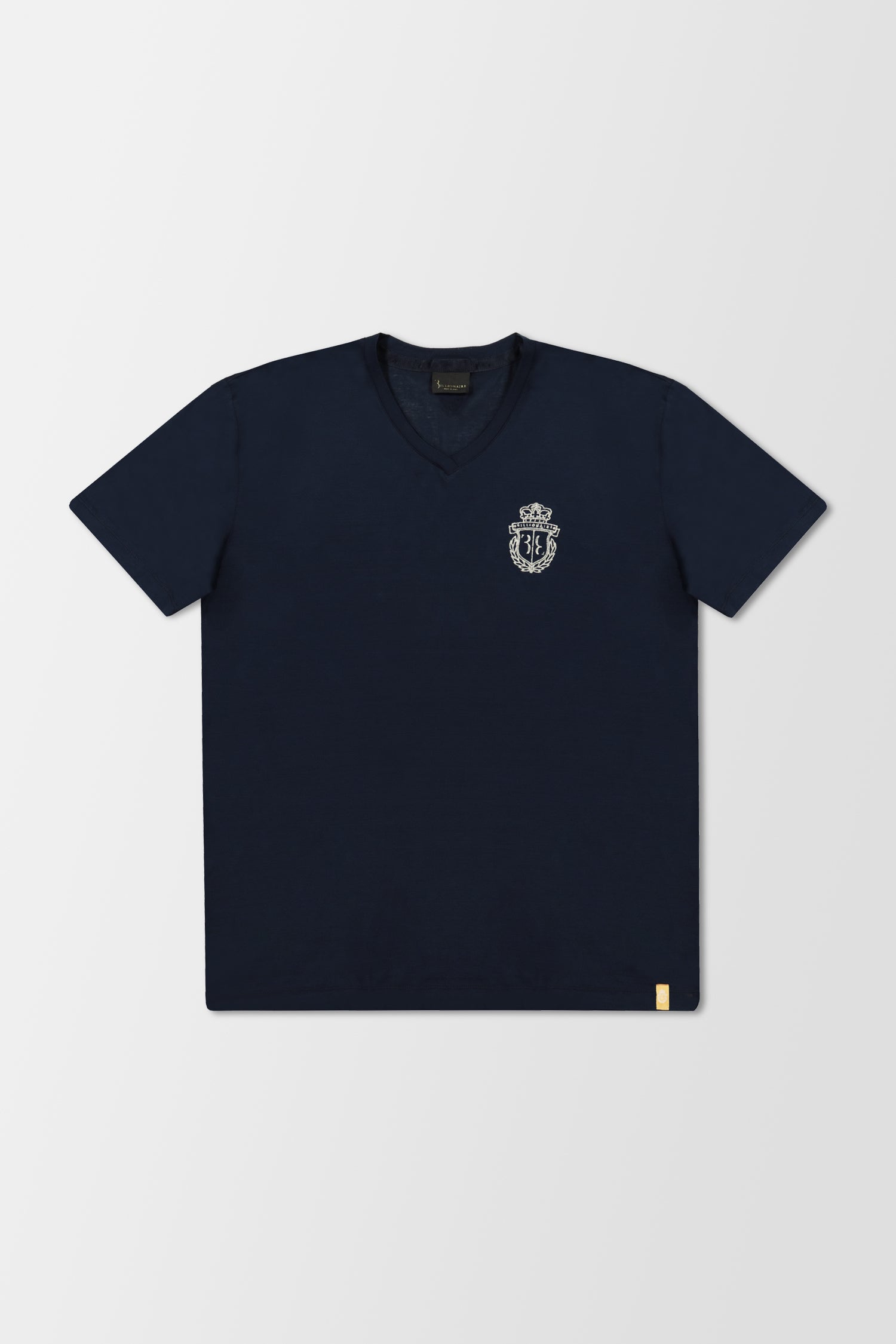 Billionaire Dark Blue Crest V-Neck T-Shirt
