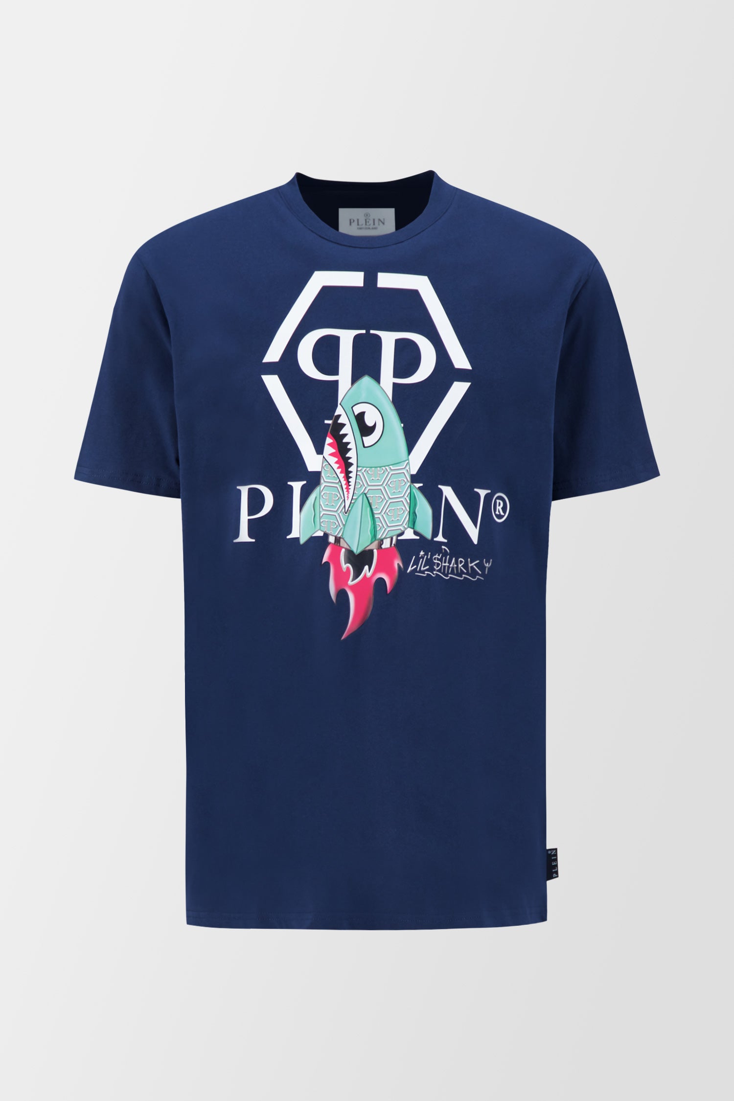 Philipp Plein Navy Round Neck SS Monster T-Shirt