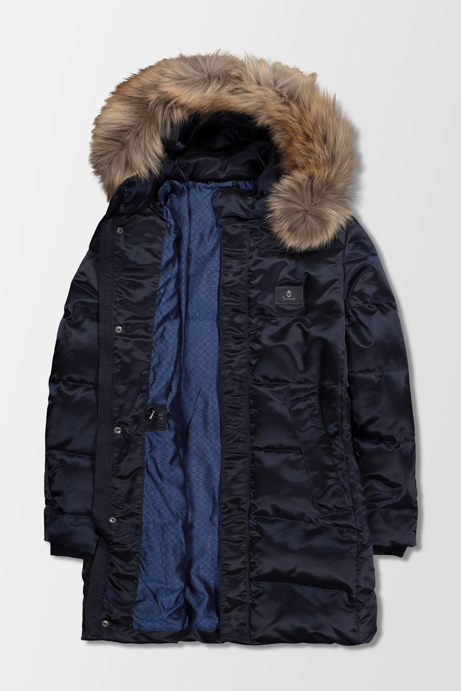 Billionaire Dark Blue Long Down Jacket