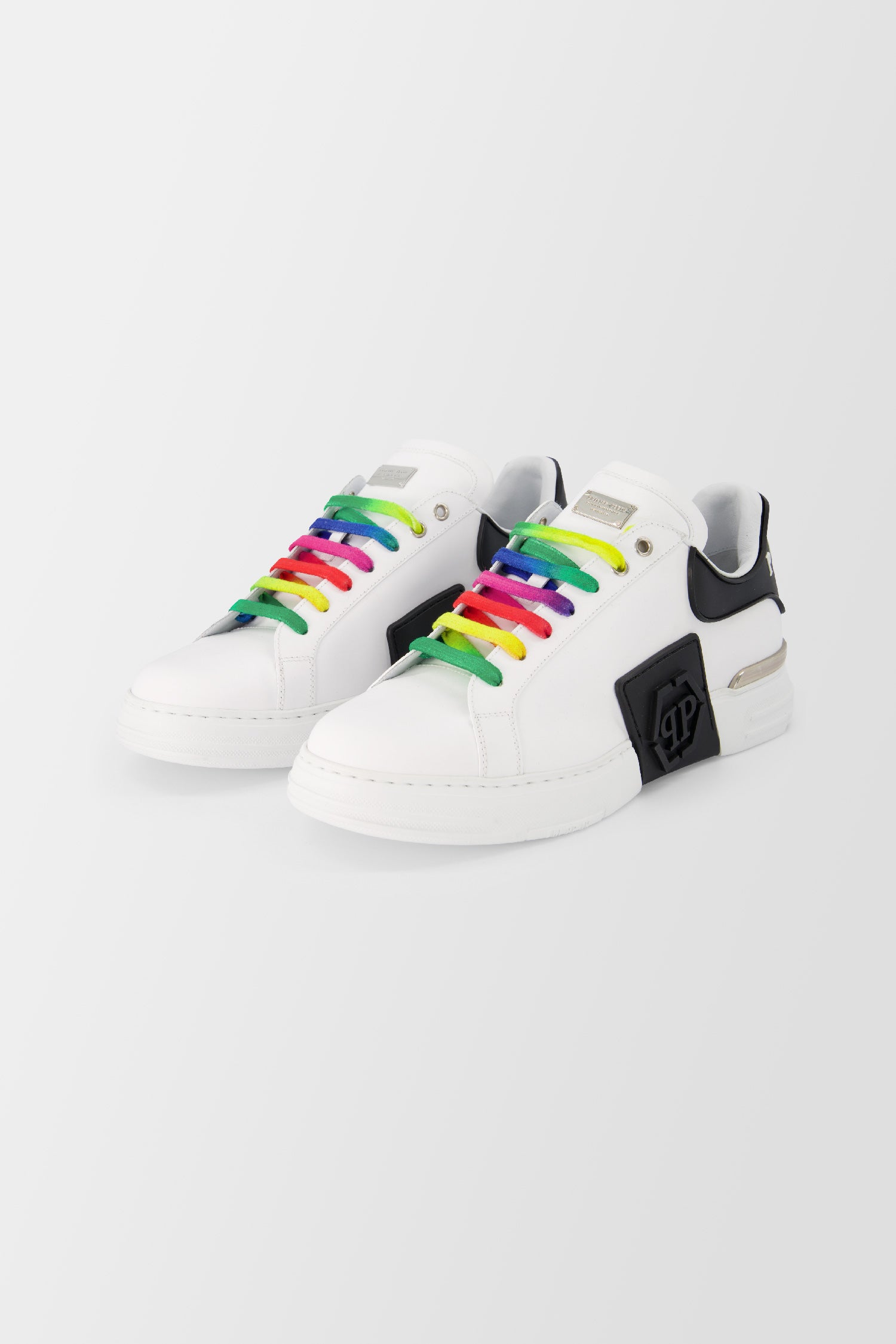 Philipp Plein White/Multicolor Phantom KICK$ Lo-Top Sneakers