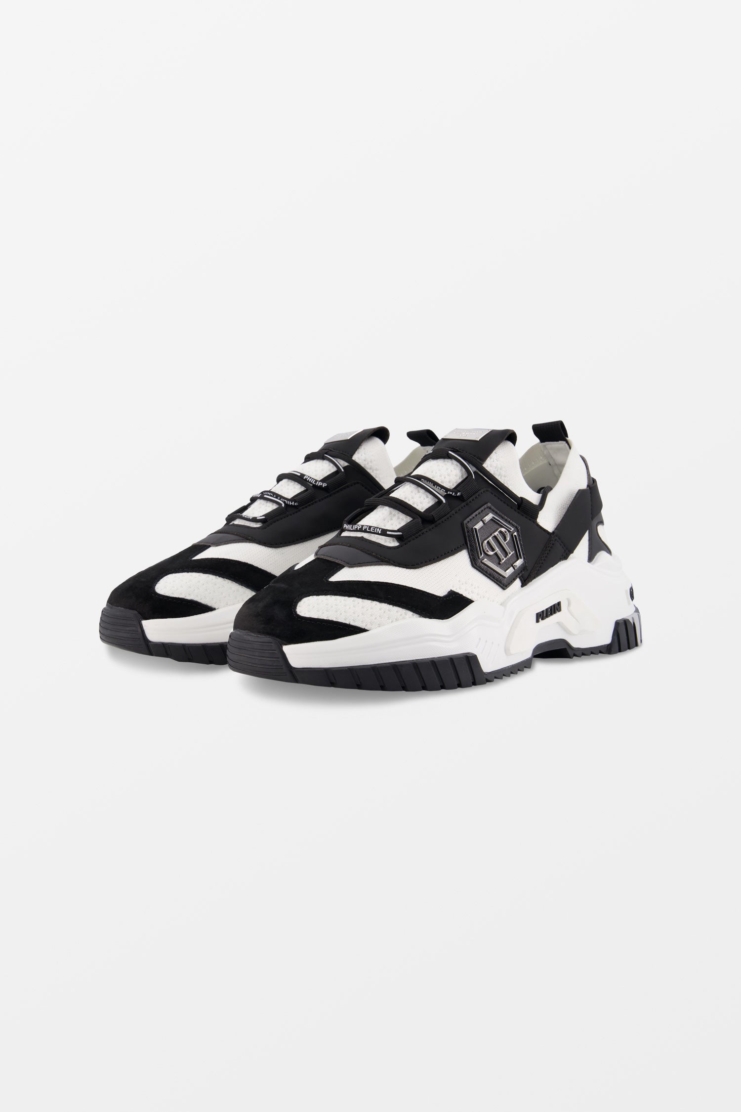 Philipp Plein TRAINER Black & White Vegan Sneakers