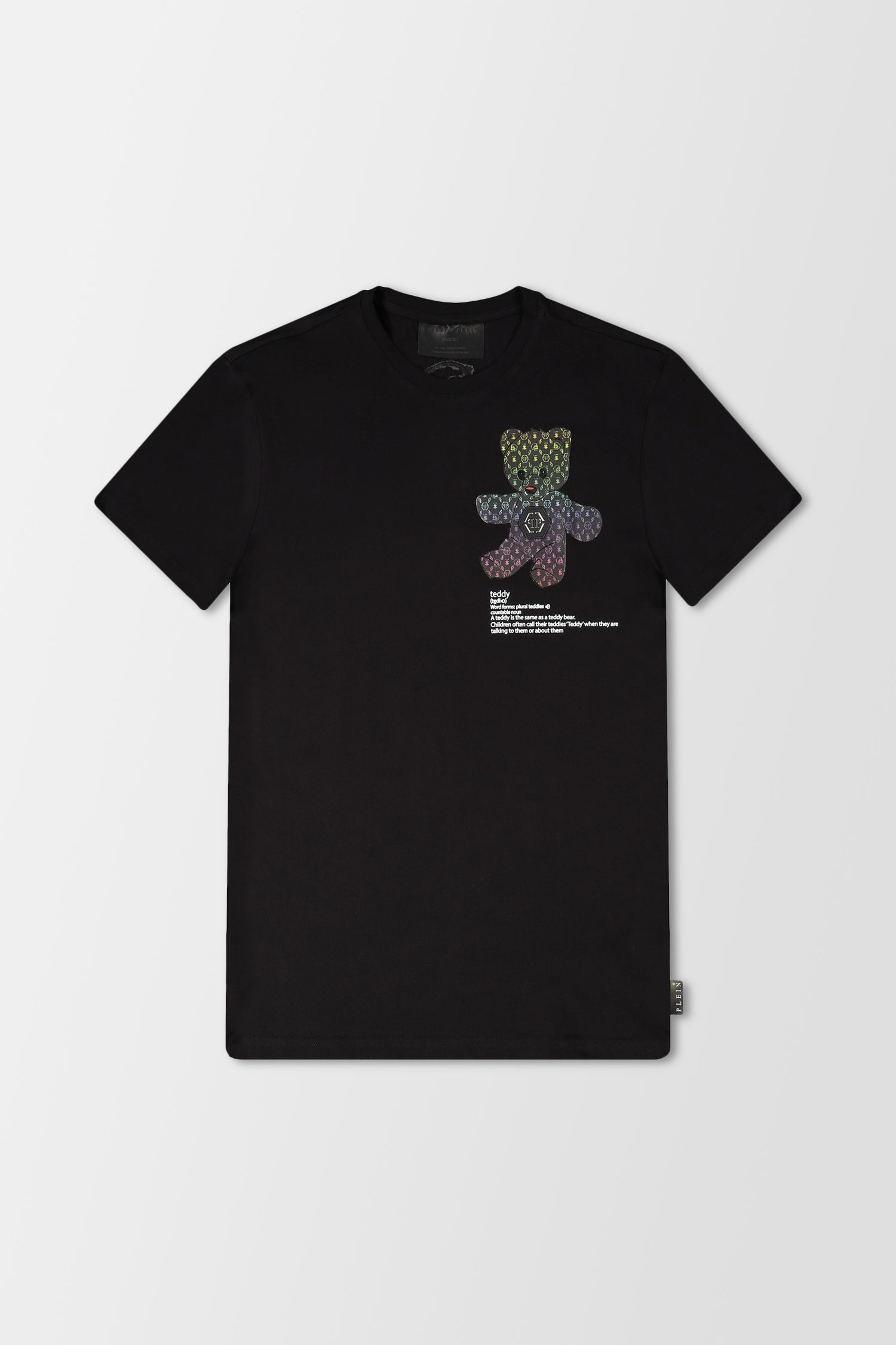 Philipp Plein Black/Multicolour Round Neck SS Teddy Bear T-Shirt