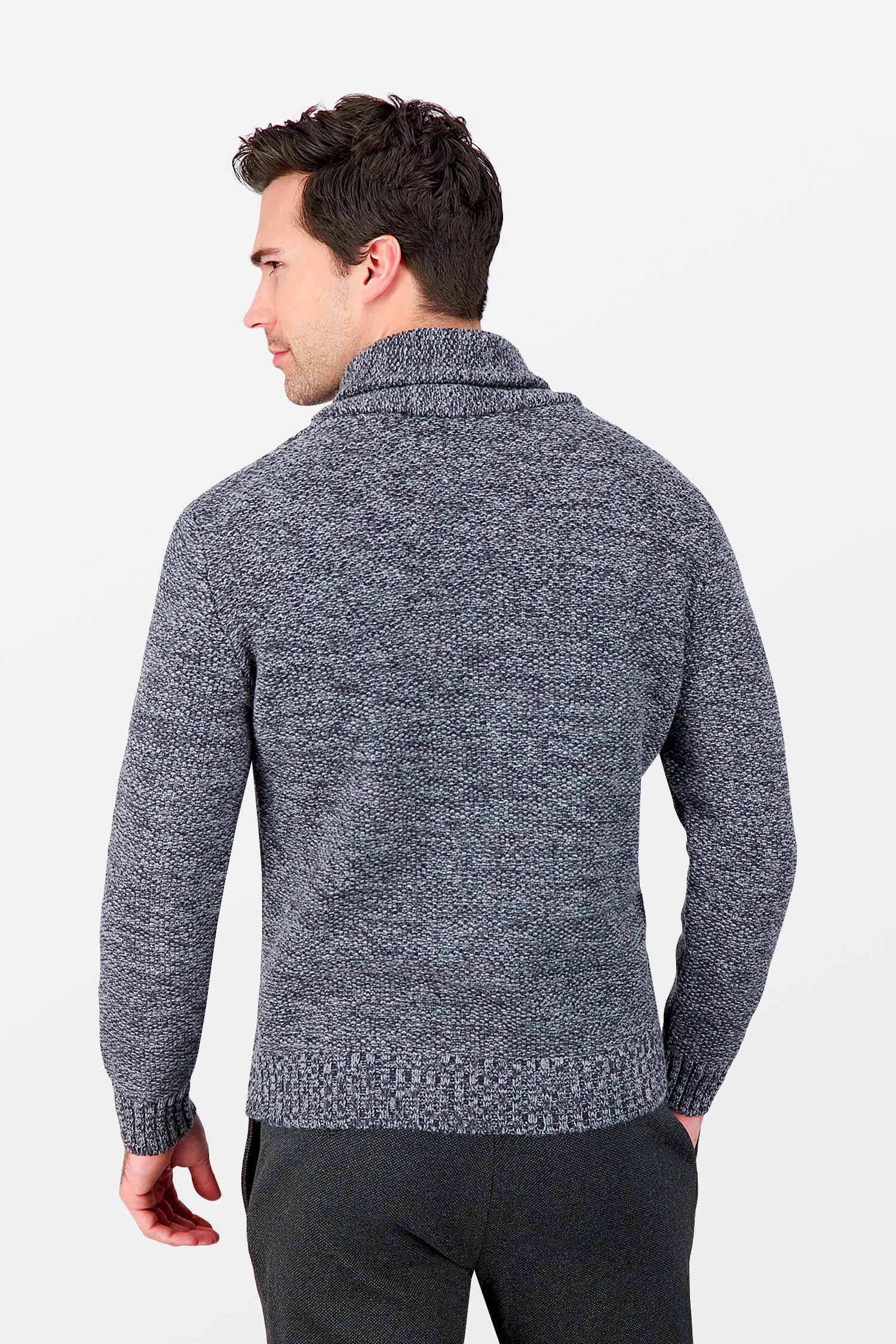 Zanone Grey Pescatore Surmounted V Neck Sweater