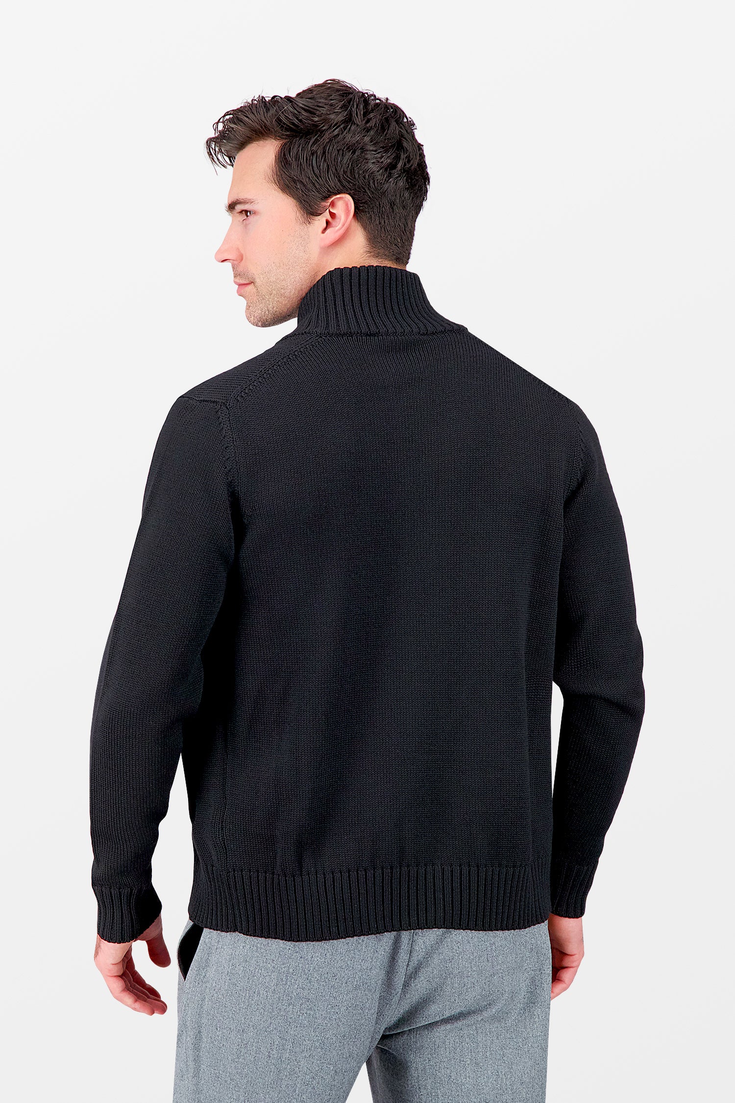 Buy Zanone Black Chioto Mock Neck Sweater | Men | Black | Original