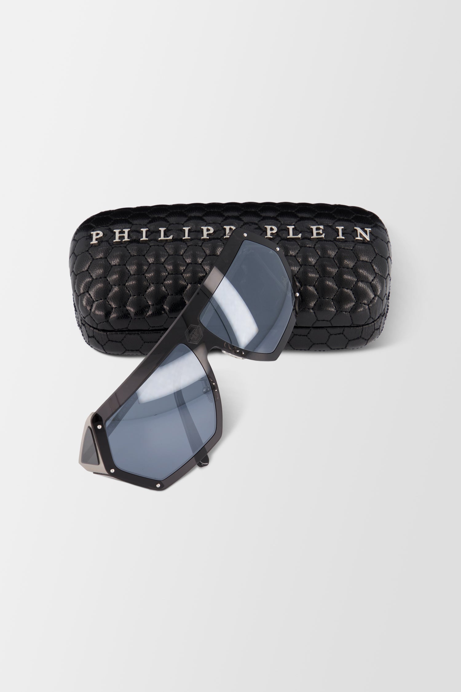 Philipp Plein Nickel/Blue Sunglasses