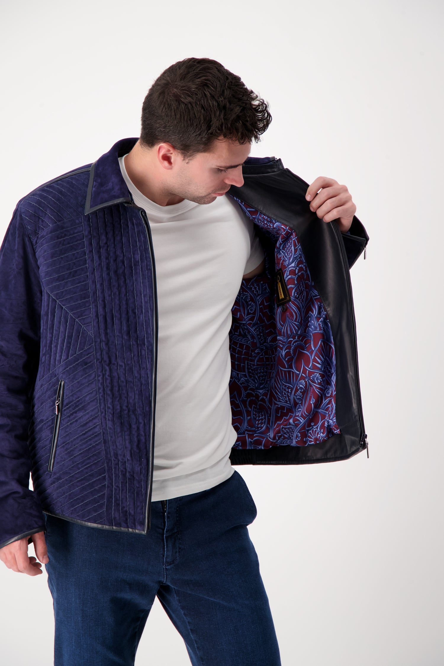 Zilli Navy Quilted Jacket